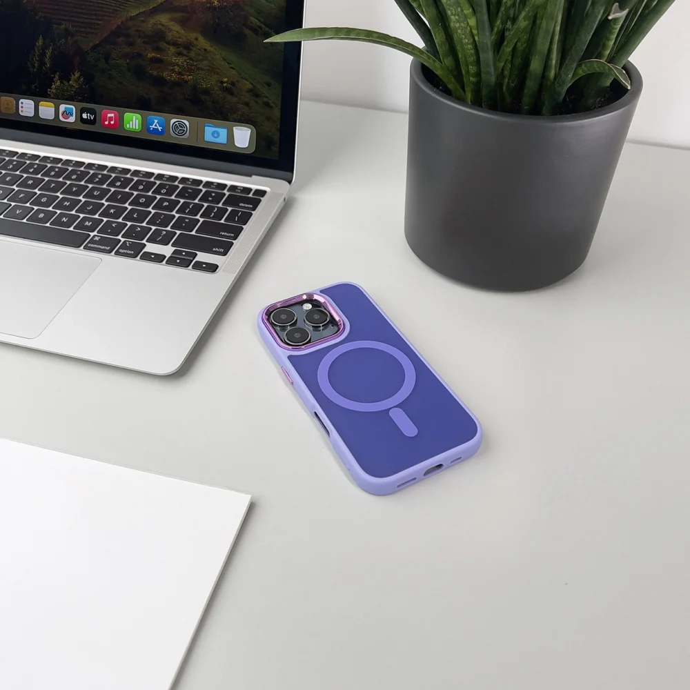 Wozinsky Fashion Case with MagSafe for Samsung Galaxy S24 FE - Purpleeng