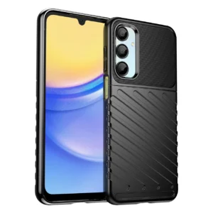 Thunder Case for Samsung Galaxy A56/A36 Silicone Armored Cover - Blackeng