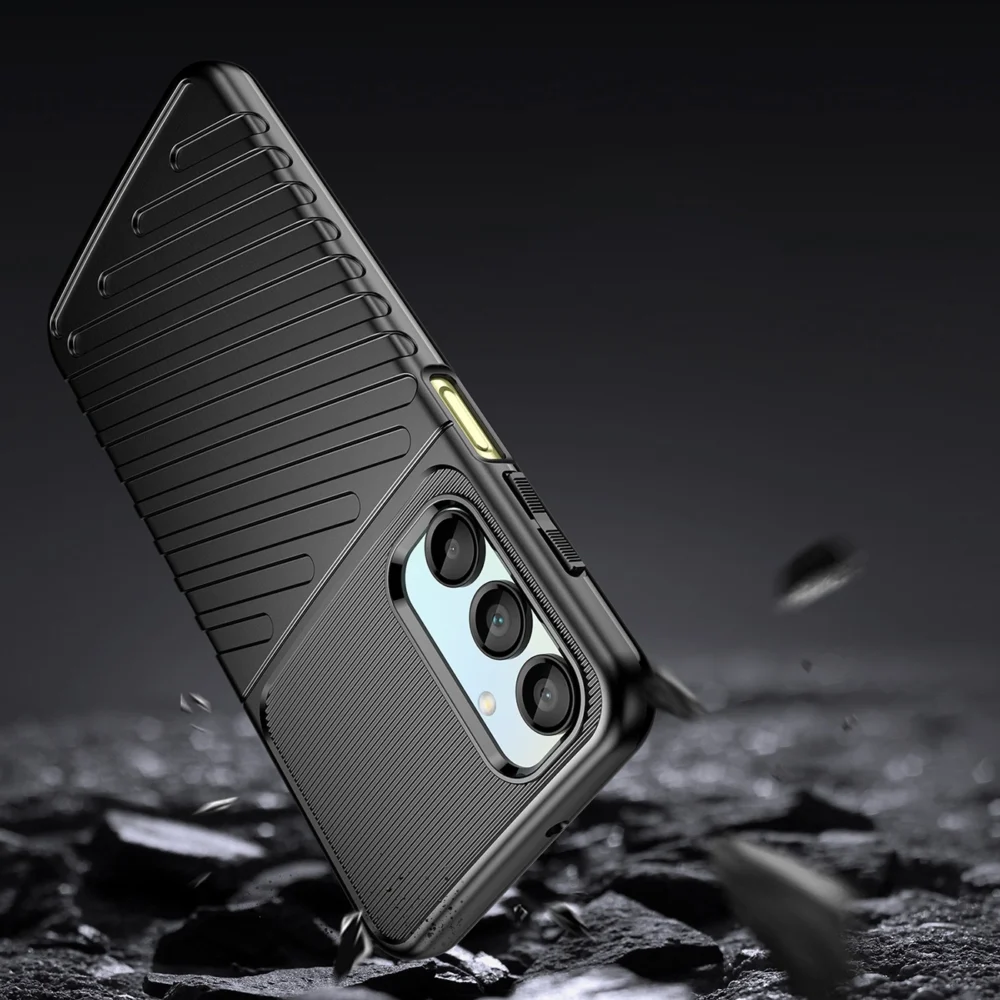 Thunder Case for Samsung Galaxy A56/A36 Silicone Armored Cover - Blackeng