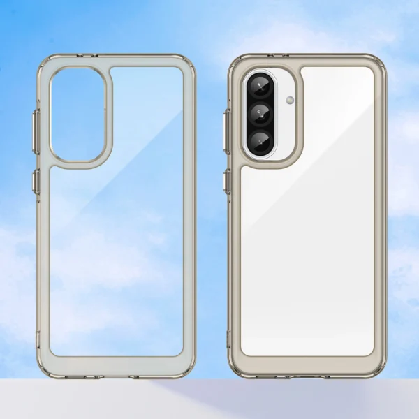 Outer Space Case for Samsung Galaxy A56 Cover with Flexible Frame - Semi-Transparent, Blackeng