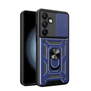 Hybrid Armor Camshield with Stand and Camera Cover for Samsung Galaxy A26 - Blueeng
