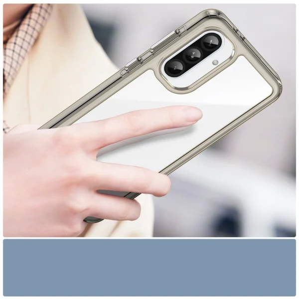 Outer Space Case for Samsung Galaxy A26 Cover with Flexible Frame - Semi-Transparent, Blackeng