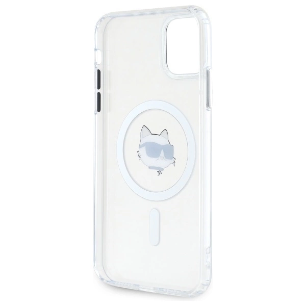 Karl Lagerfeld IML Metal Choupette Head MagSafe iPhone 11 Case - Whiteeng