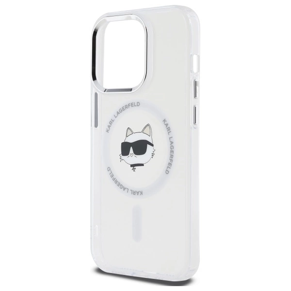 Karl Lagerfeld IML Metal Choupette Head MagSafe iPhone 13 Case - Whiteeng