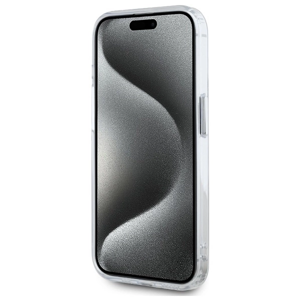 Karl Lagerfeld IML Metal Choupette Head MagSafe Case for iPhone 15 Pro Max - Whiteeng