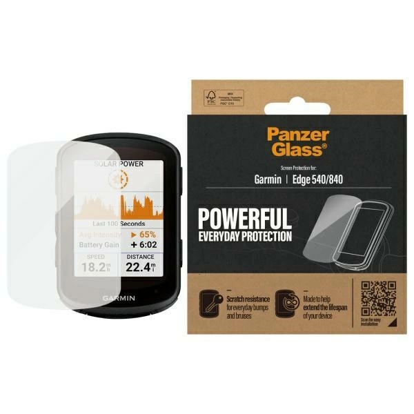 Tempered Glass PanzerGlass Screen Protector for Garmin Edge 540 / 840eng