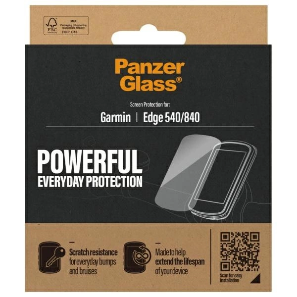 Tempered Glass PanzerGlass Screen Protector for Garmin Edge 540 / 840eng