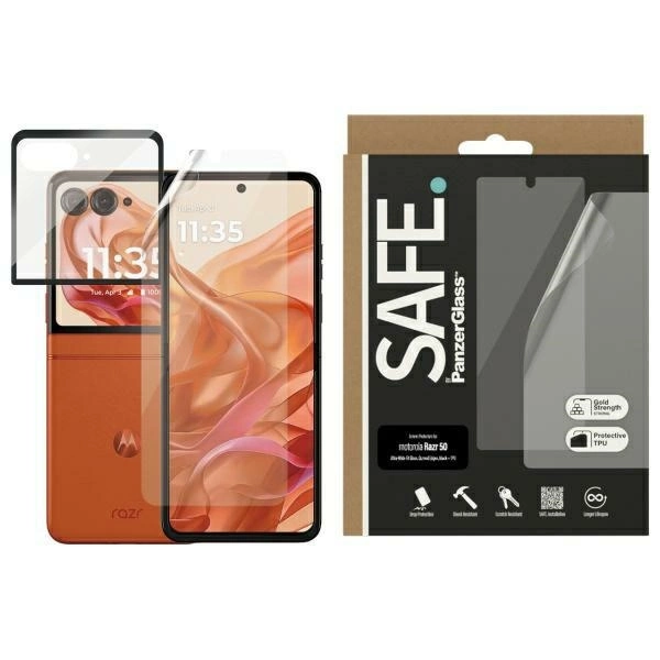 Szkło hartowane SAFE by PanzerGlass Screen Protection Ultra-Wide Fit na Motorola Razr 50pol