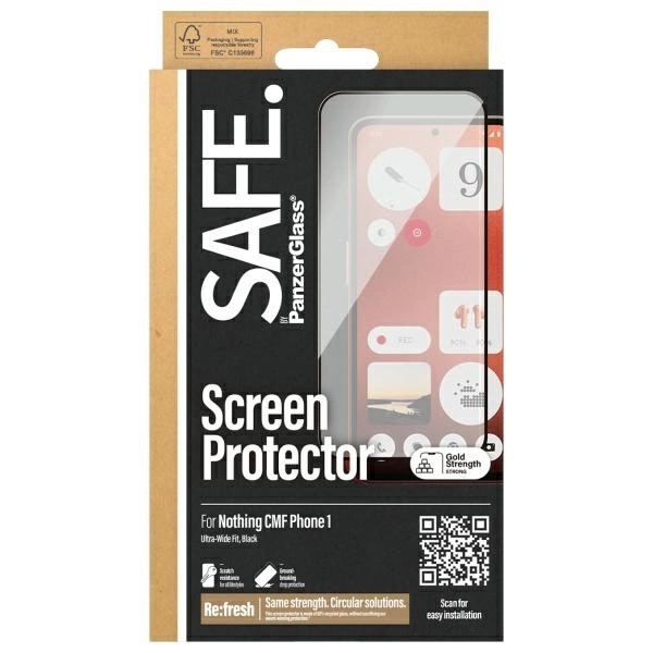 Szkło hartowane SAFE by PanzerGlass Screen Protection Ultra-Wide Fit na Nothing Phonepol