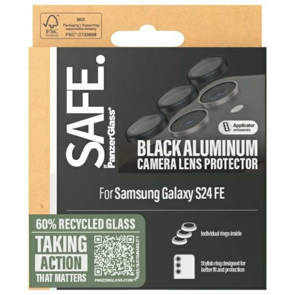 SAFE by PanzerGlass Camera Glass for Samsung Galaxy S24 FE - Blackeng