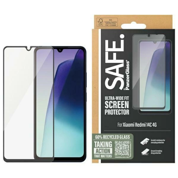 Szkło hartowane PanzerGlass Screen Protection Ultra-Wide Fit na Xiaomi 14C 4Gpol