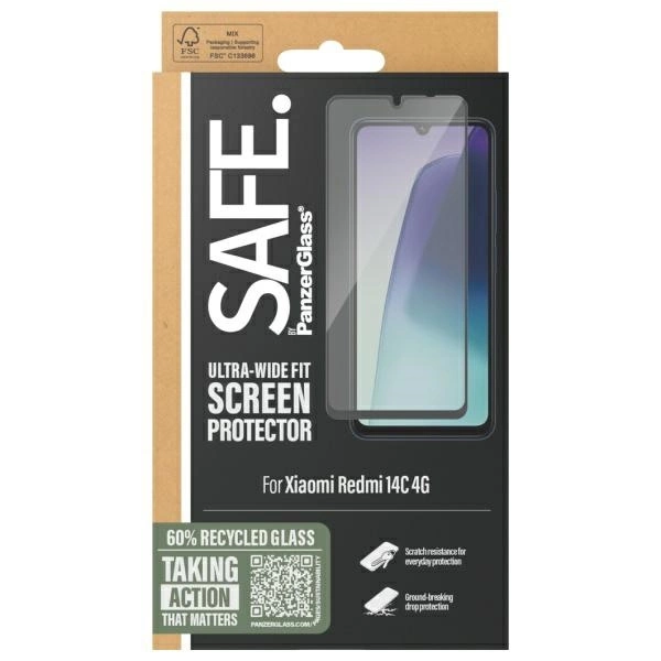 Szkło hartowane PanzerGlass Screen Protection Ultra-Wide Fit na Xiaomi 14C 4Gpol