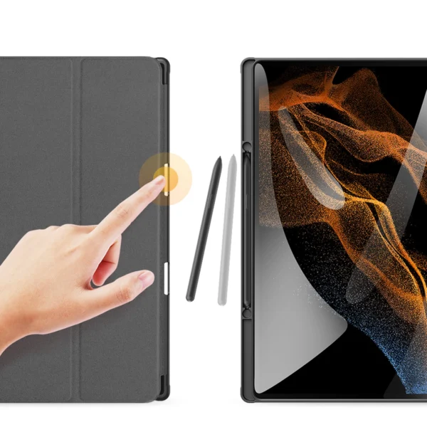 Dux Ducis Domo foldable cover for tablet with Smart Sleep function Samsung Galaxy Tab S8/S9 Ultra stand blackeng