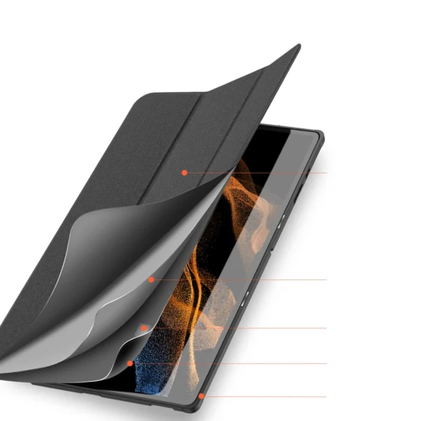 Dux Ducis Domo foldable cover for tablet with Smart Sleep function Samsung Galaxy Tab S8/S9 Ultra stand blackeng