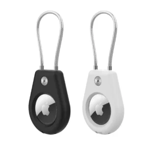 Apple AirTag Case with Steel Cable - Black + White (2 pieces)eng