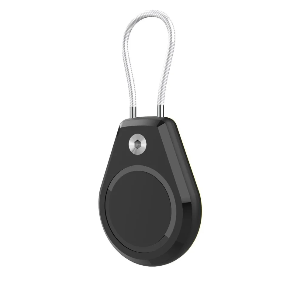 Apple AirTag Case Waterproof with Steel Cable - Blackeng