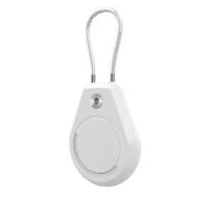 Apple AirTag Case Waterproof with Steel Cable - Whiteeng
