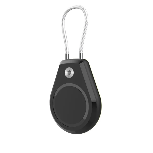 Apple AirTag Case Waterproof with Steel Cable - Black + White (2 pieces)eng