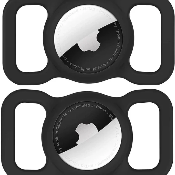 Apple AirTag Silicone Case for Dog or Cat Collar - Blackeng