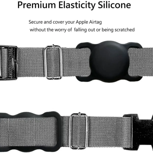 Apple AirTag Silicone Case for Dog or Cat Collar - Blackeng
