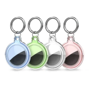 Apple AirTag waterproof case - transparent, green, blue, pink - 4 pieceseng