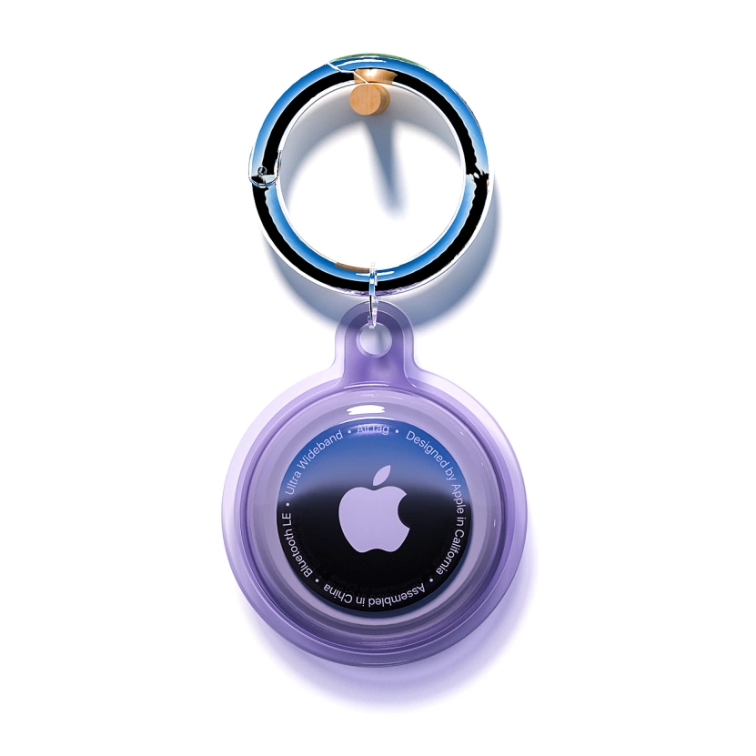 Apple AirTag Case Waterproof - Purpleeng