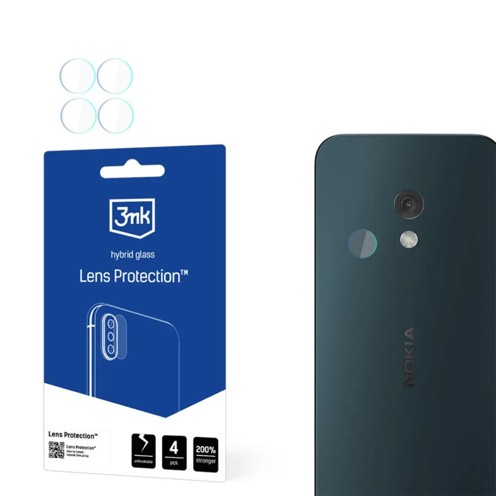 Hybrid Glass for Camera Lens 3mk Lens Protection for Nokia 225 4G (2024)eng