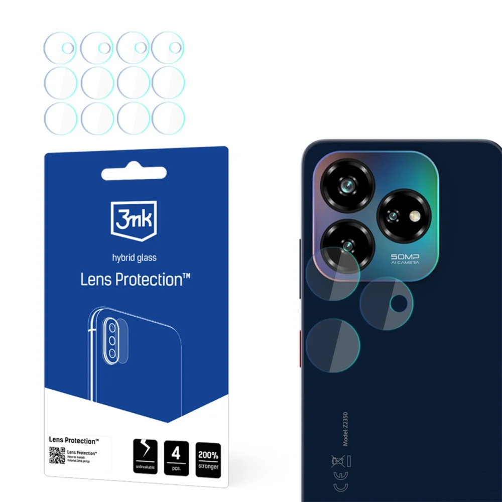 Hybrid Glass for Camera Lens 3mk Lens Protection for ZTE Blade V60 Designeng