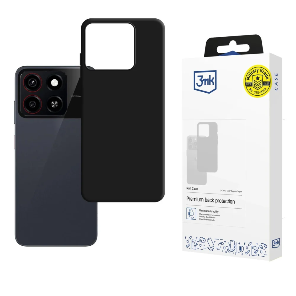 3mk Matt Case for ZTE Blade A35 - Blackeng