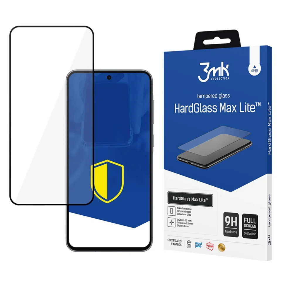 Tempered glass 3mk HardGlass Max Lite Black Samsung Galaxy A36 5Geng