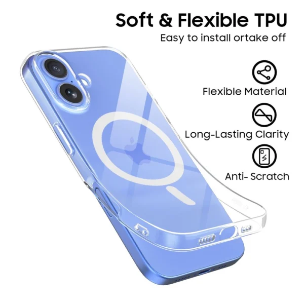 Tech-Protect FlexAir MagSafe iPhone 16 Case - Cleareng