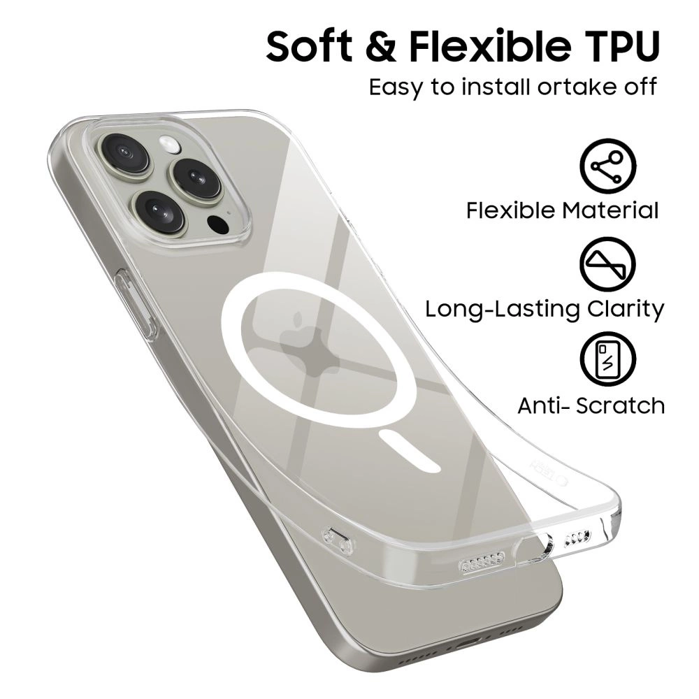 Tech-Protect FlexAir MagSafe Case for iPhone 15 Pro - Cleareng