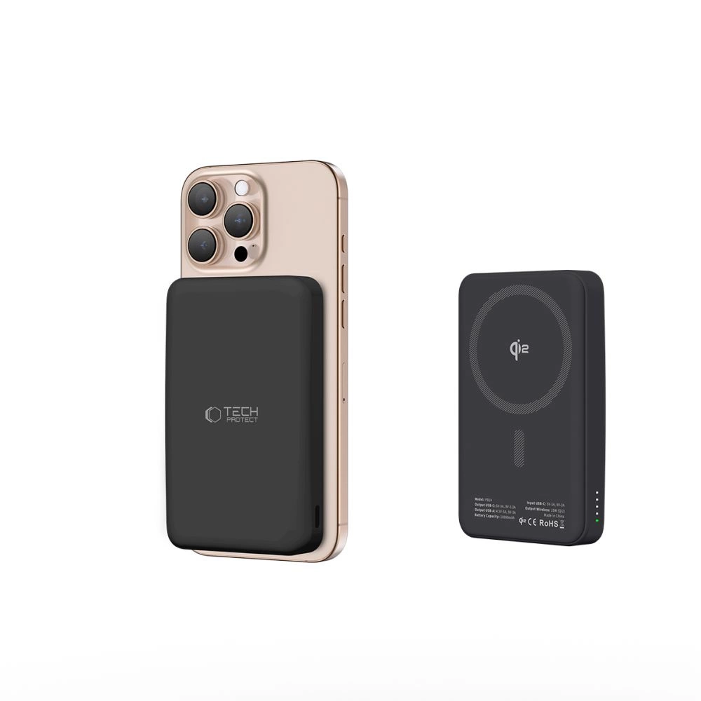 Powerbank Tech-Protect PB24 LifeMag QI2 MagSafe 10000 mAh - blackeng