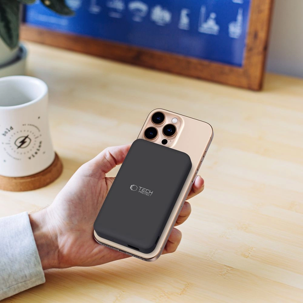Powerbank Tech-Protect PB24 LifeMag QI2 MagSafe 10000 mAh - blackeng