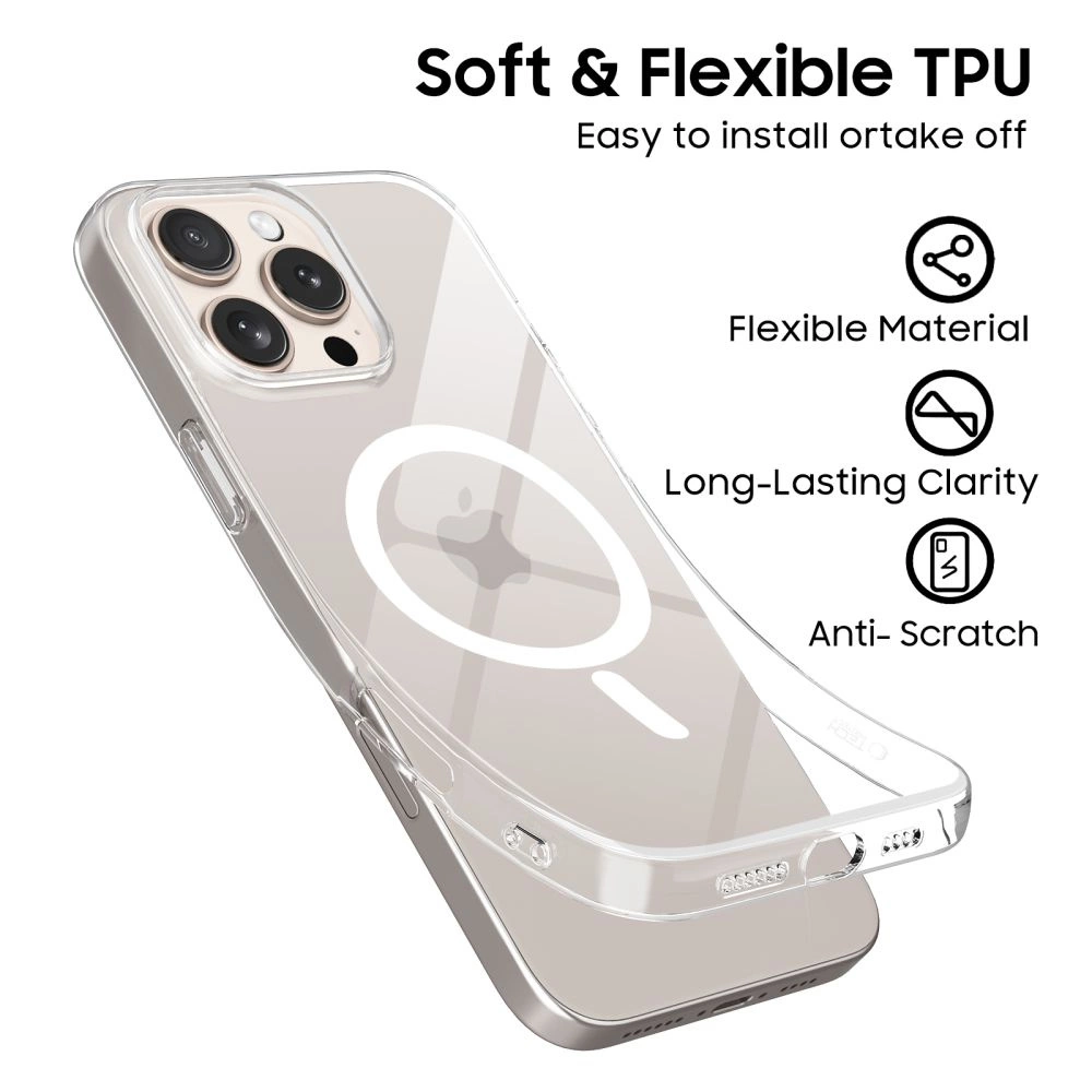 Tech-Protect FlexAir MagSafe Case for iPhone 16 Pro Max - Cleareng