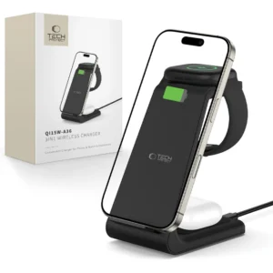 Tech-Protect QI15W-A36 3in1 Charging Station for Apple - Blackeng