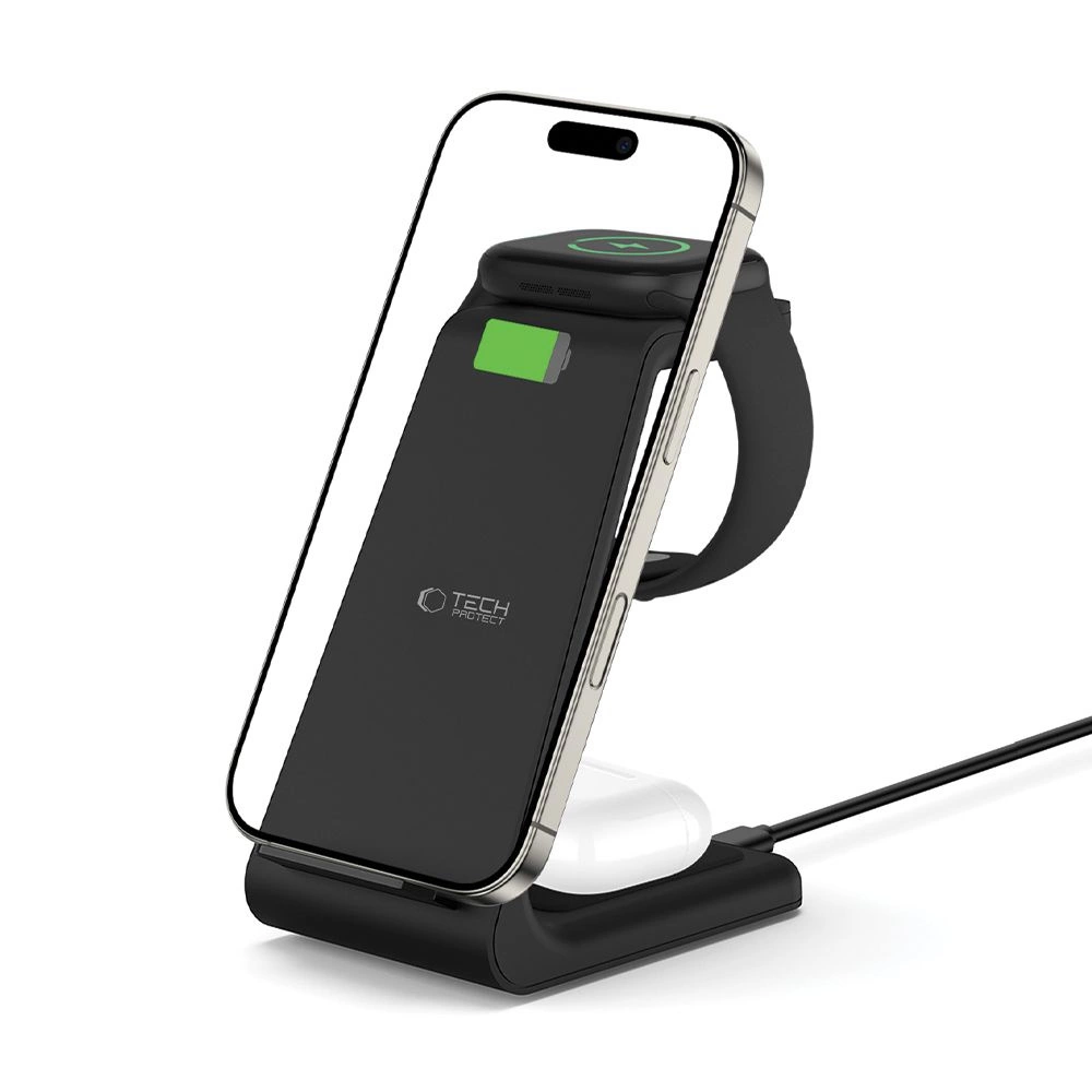 Tech-Protect QI15W-A36 3in1 Charging Station for Apple - Blackeng