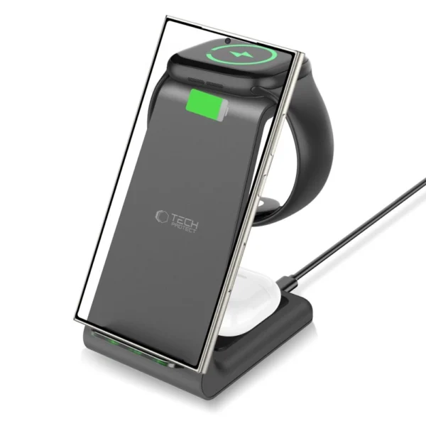 Tech-Protect QI15W-A36 3in1 Charging Station for Android - Blackeng