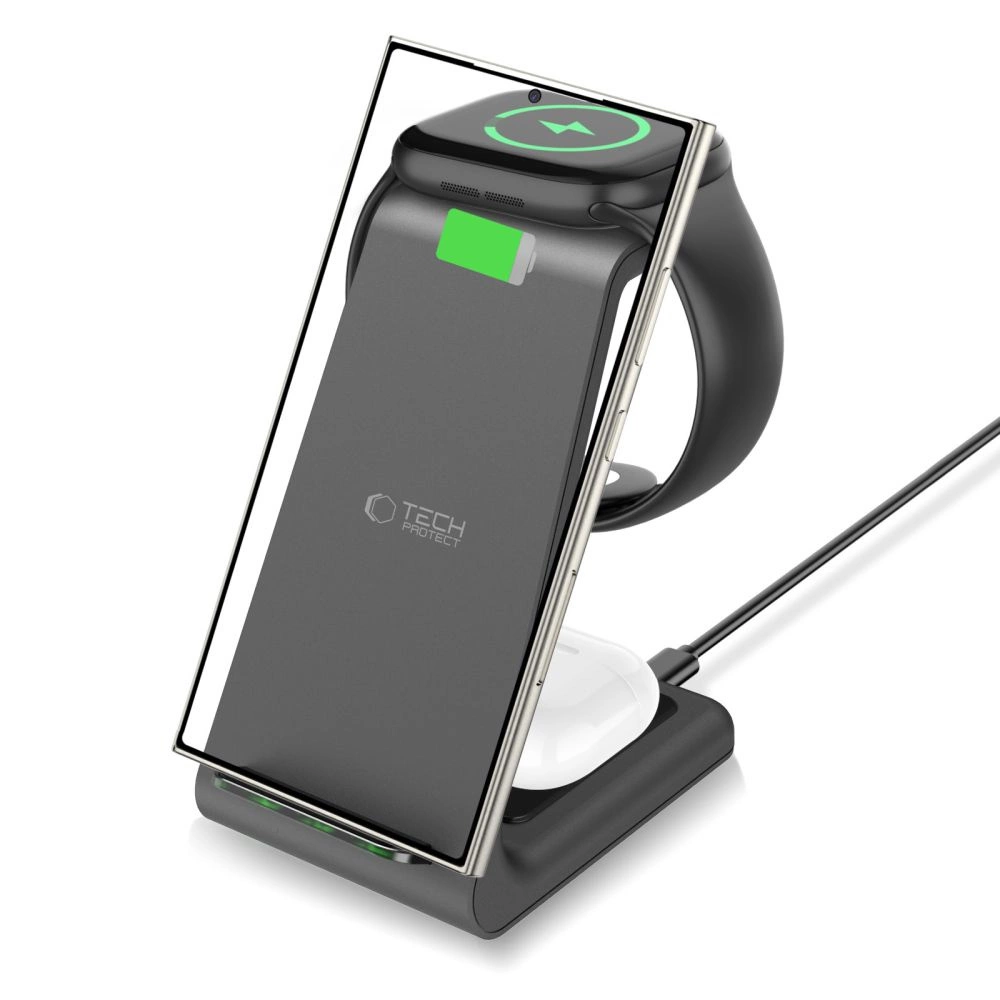 Tech-Protect QI15W-A36 3in1 Charging Station for Android - Blackeng