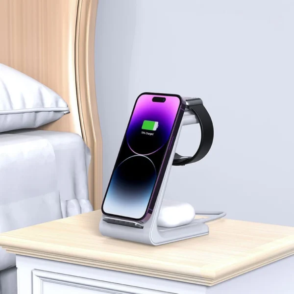 Tech-Protect QI15W-A36 3in1 Charging Station for Apple - Whiteeng
