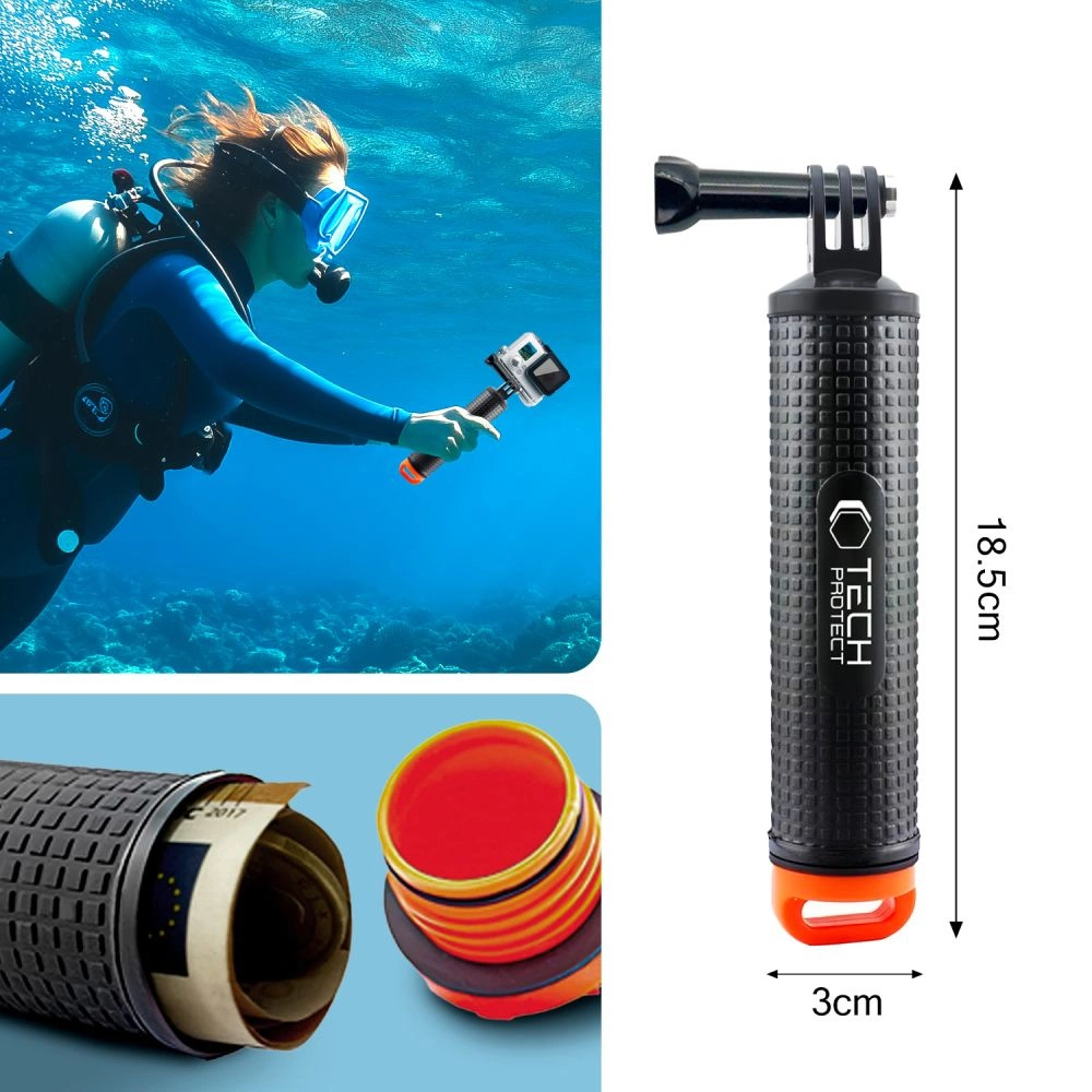 Tech-Protect GA100 Hand Grip for GoPro / DJI - Blackeng