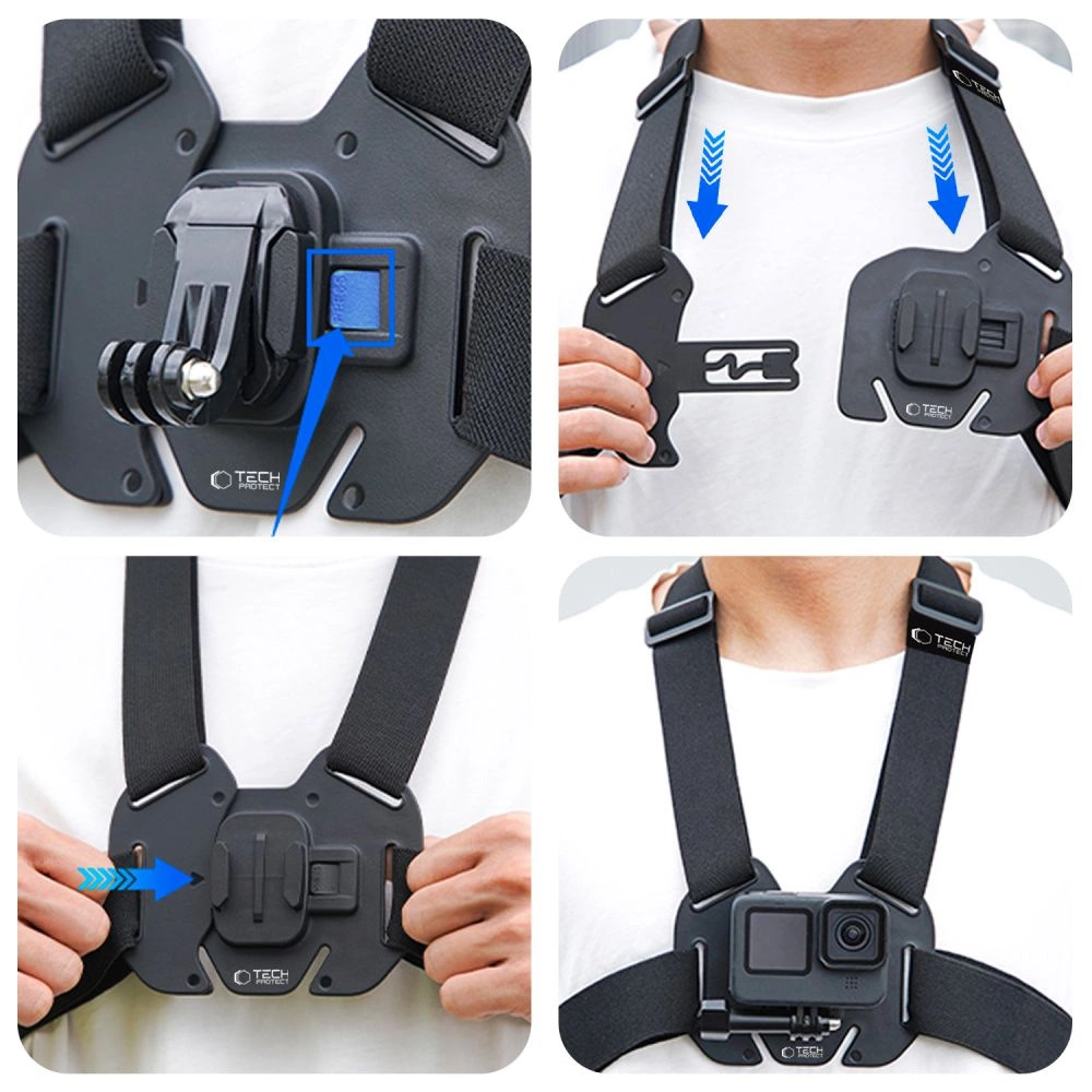Tech-Protect GA100 Chest Mount for GoPro / DJI - Blackeng