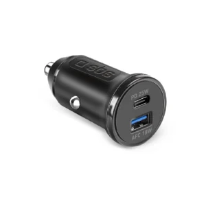 SBS TECRPD25W Car Charger 25W USB-A USB-C with Power Delivery - Blackeng