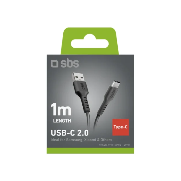 SBS TECABLETYC1KPOS USB-A - USB-C Cable 1m - Blackeng