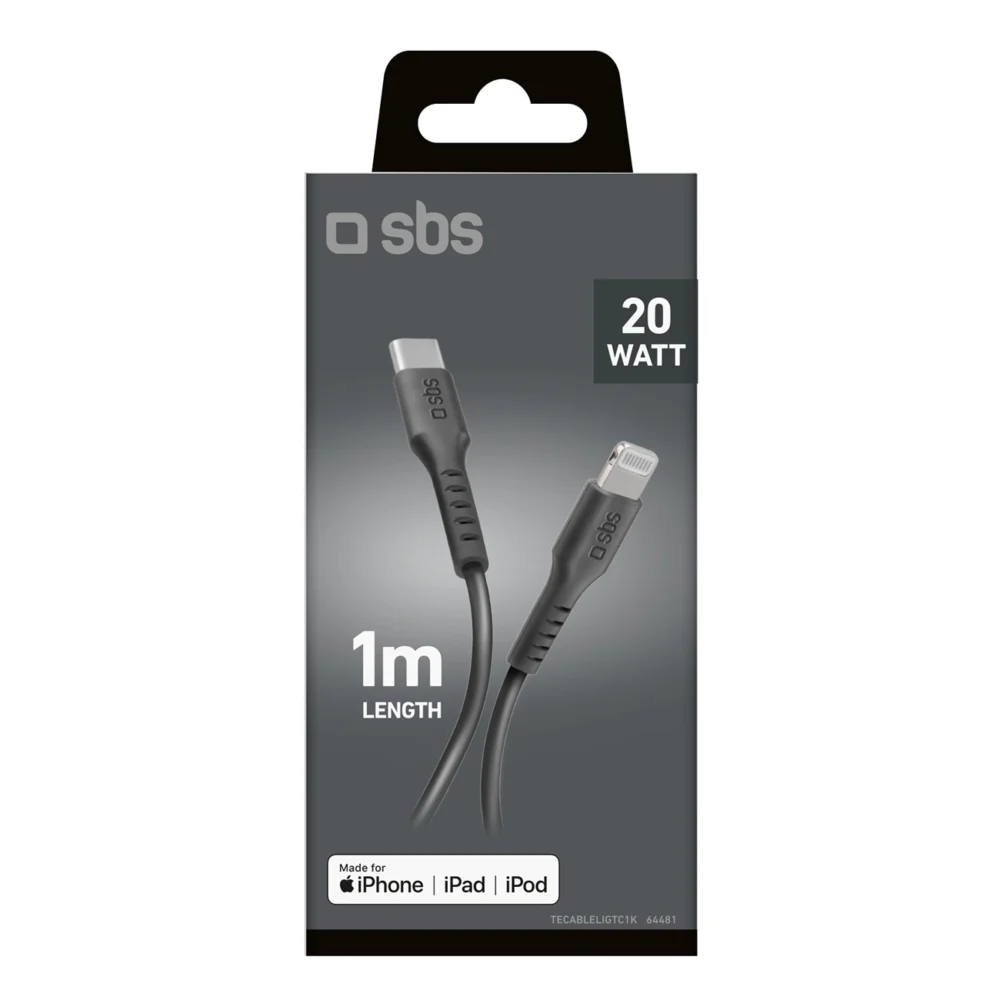 SBS TECABLELIGTC1K USB-C - Lightning cable 1m - blackeng