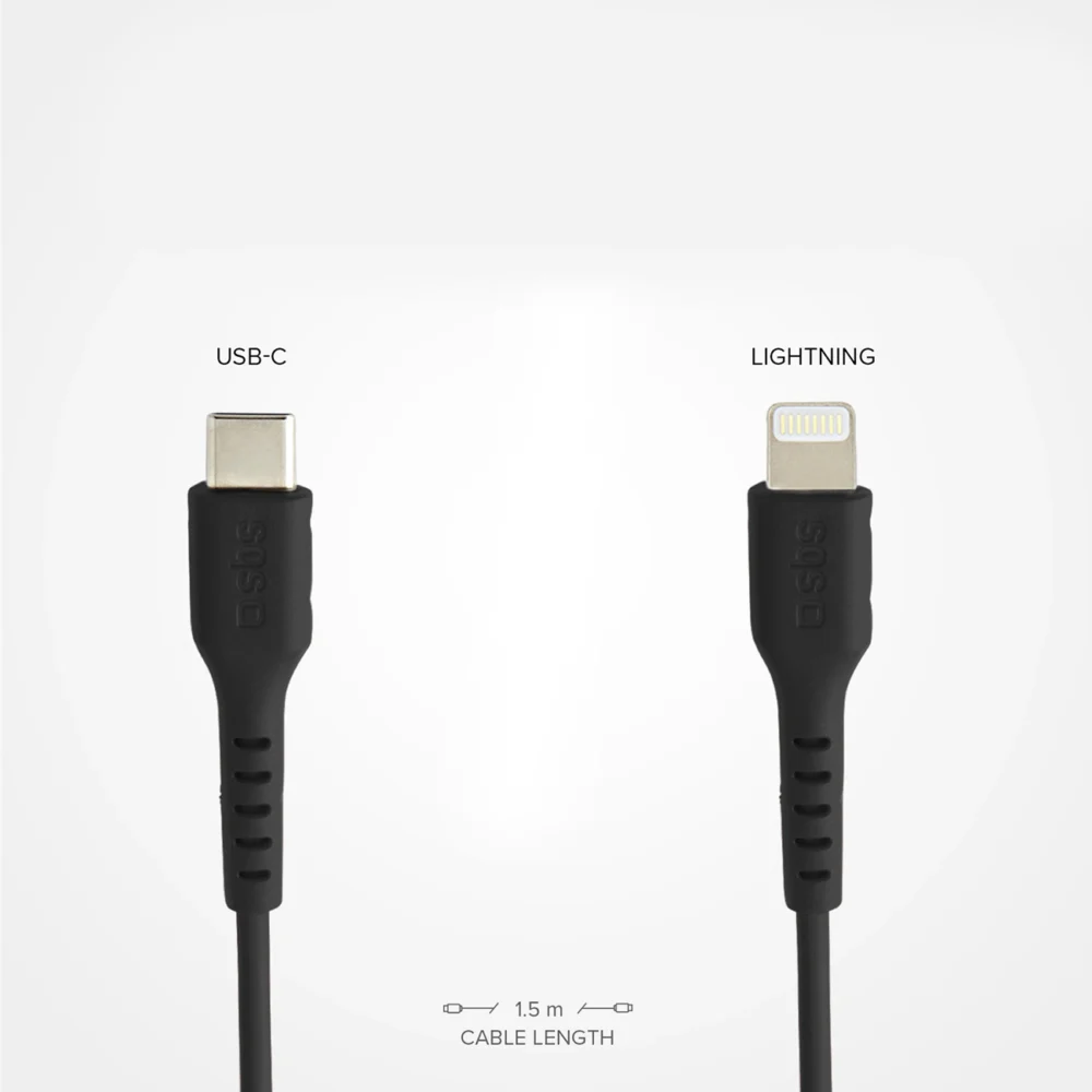 SBS TECABLELIGTC1K USB-C - Lightning cable 1m - blackeng