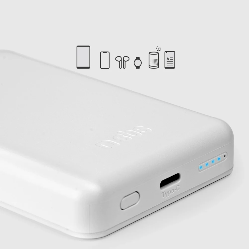Powerbank SBS TEBB5000MAG1CW 5000 mAh USB-C, MagSafe compatible - whiteeng