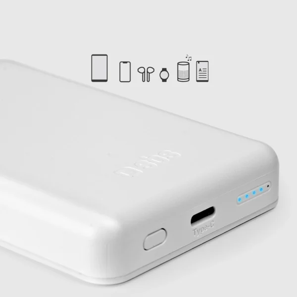 Powerbank SBS TEBB5000MAG1CW 5000 mAh USB-C, MagSafe compatible - whiteeng