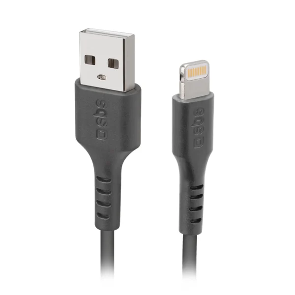 SBS TECABLEUSBIP589K USB-A - Lightning Cable 1m MFi Certified - Blackeng