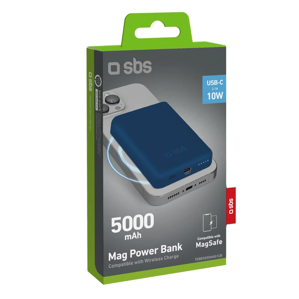 Powerbank SBS TEBB5000MAG1CB 5000 mAh compatible with MagSafe - blueeng